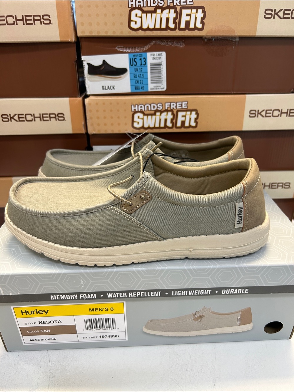 Hurley Tan Slip-On Loafers for Men Size 8   0253